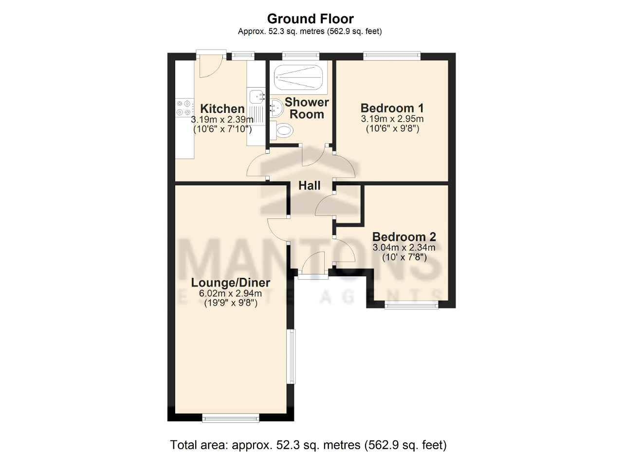 2 Bedroom Bungalow For Sale in Edgcott Close, Luton, Bedfordshire, LU3 4DT Property Sales in