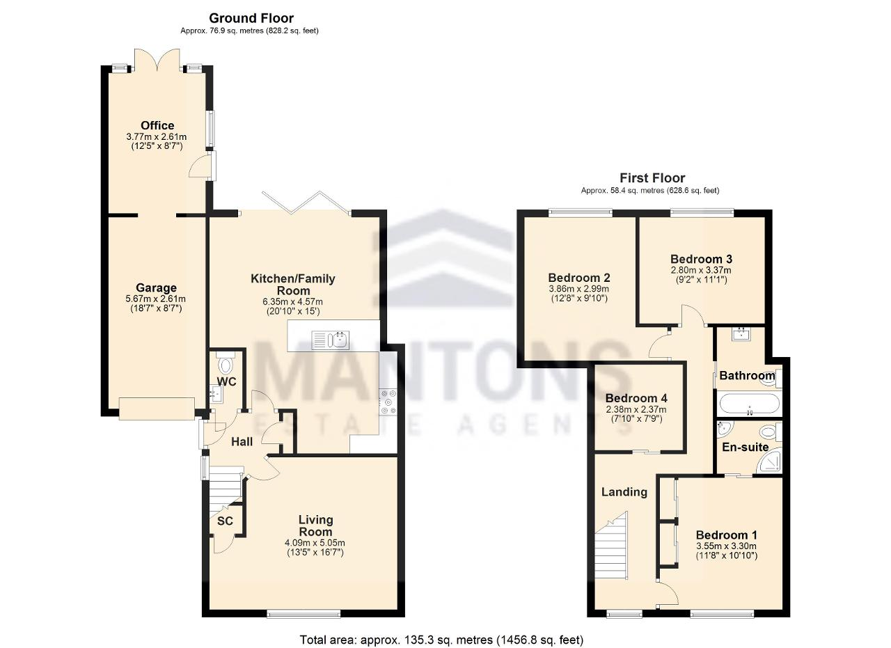 4 Bedroom SemiDetached For Sale in Osborn Road, Barton Le Clay