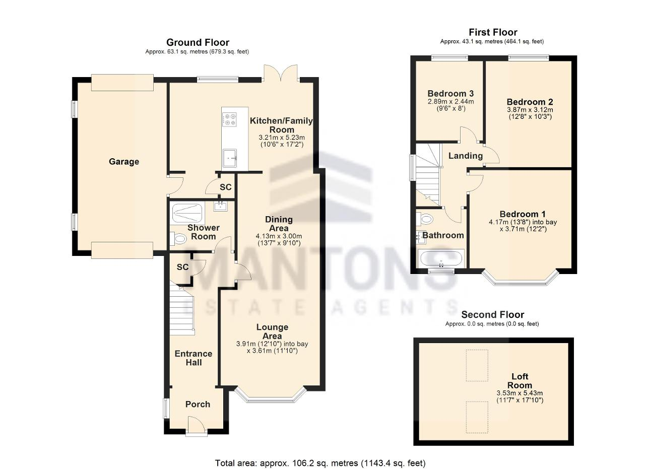 3 Bedroom SemiDetached For Sale in Manor Road, Barton Le Clay