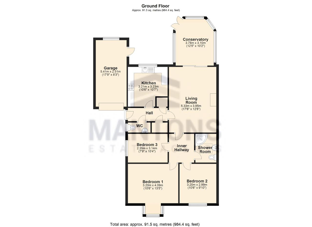 3 Bedroom Bungalow For Sale in Abigail Close, Luton, Bedfordshire, LU3
